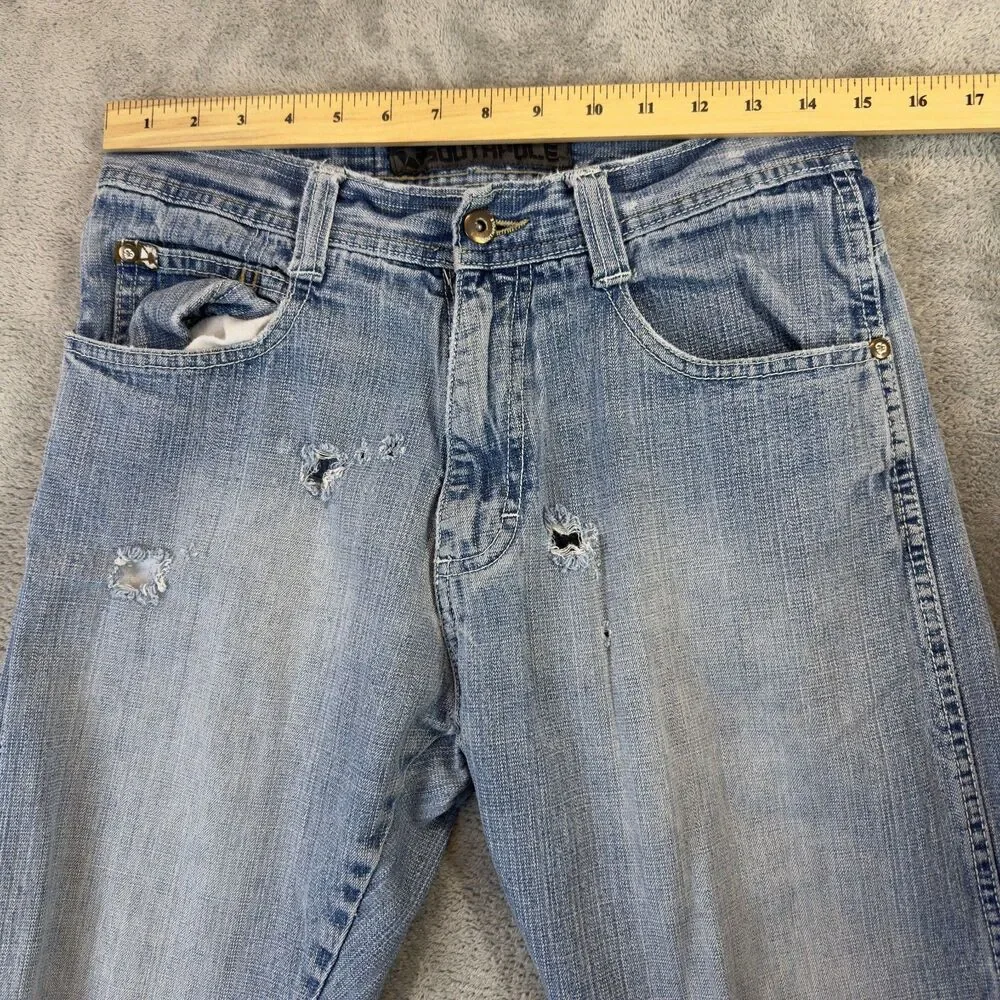 Vintage Southpole Jeans Mens 29x30 Blue Medium Wash Y2K Distressed Skater Cotton